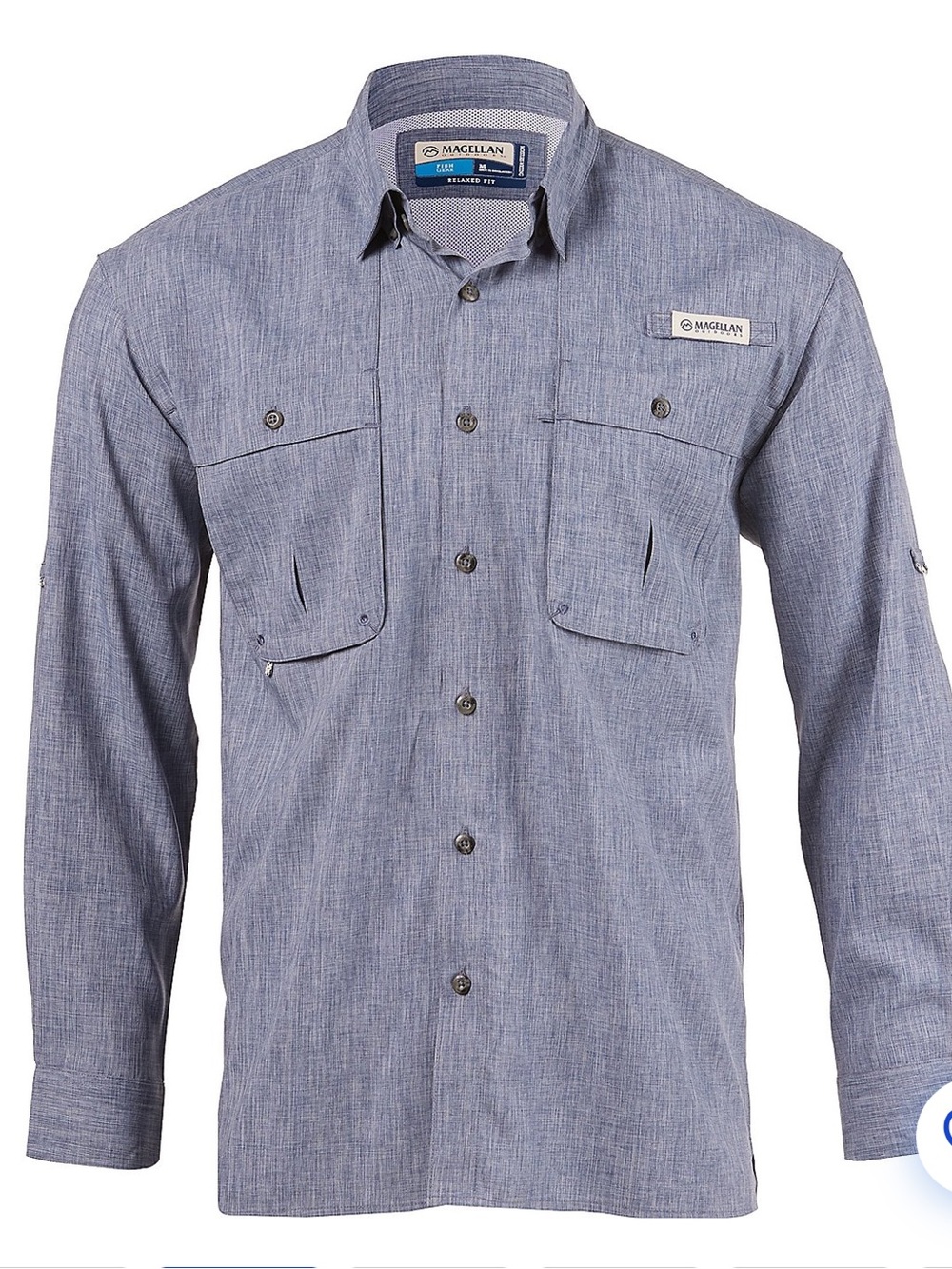 NEW Magellan Outdoors Men's  Long Sleeve Fishing Shirt multiple sizes - Picture 2 of 10